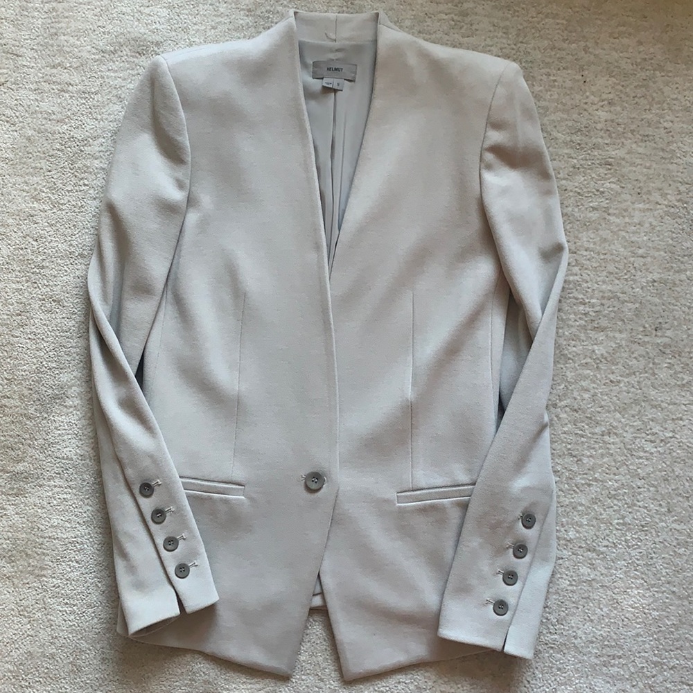 Helmet Lang Grey Knit Blazer
